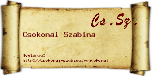 Csokonai Szabina névjegykártya