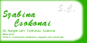 szabina csokonai business card